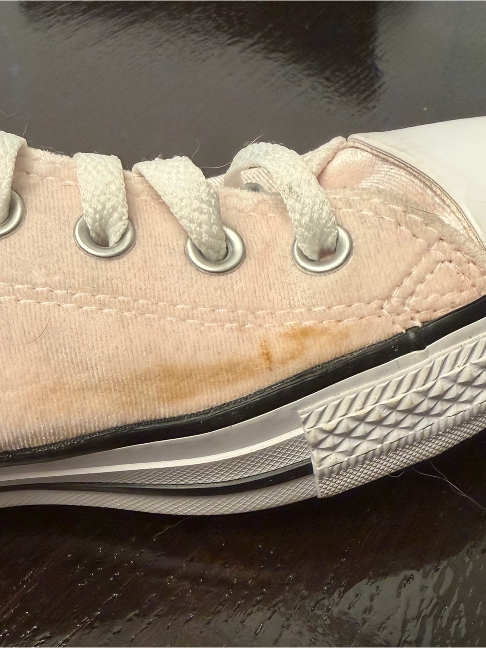 Converse Chuck Taylor All Star High Top Sneakers - Light Pink Velvet - Picture 5 of 5